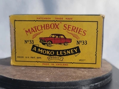 De colección Matchbox Lesney #33 Ford Zodiac MKll sedán GPW 1957 con caja original Foto 1 de 4