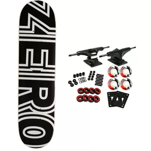 Zero Skateboard Complete Bold Logo Black 8.5" - Picture 1 of 5