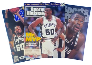 David Robinson Sports Illustrated Lot of (3) San Antonio Spurs - NBA HOF NAVY 3x - Picture 1 of 7