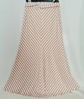 Zeagoo Women's Elastic Waist Long Maxi Skirt Pink Stripe Size XL