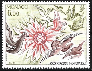 Mónaco - Cruz Roja de Mónaco MNH 1980 Mi. 1443 - Imagen 1 de 1