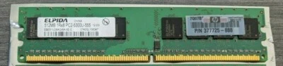 Elpida 512MB 1Rx8 PC2-5300u-555 (4 Pieces 4x512mb=2gb) - Image 1 of 2