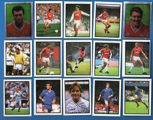TRADE CARDS LOCAL GB-Sunday Mirror Soccer 88 Stickers x30,from 1-100 range,'88-# - Picture 1 of 4