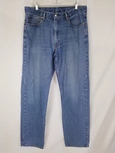 Pantalones de mezclilla para hombre Levis 550 de calce relajado talla 36x34 descoloridos oscuro lavado con pestaña roja W36 L34 - Imagen 1 de 9