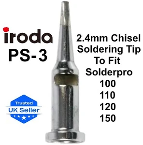 IRODA PS-3 Chisel 2.4mm Gas Soldering Tip For Solderpro 100 110 120 & 150 Irons - Picture 1 of 1
