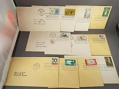 11 First Day of Issue Stamp Envelopes 1960’s Washington DC LA TN PA  NC Texas  - Image 1 of 3