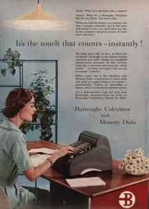 1955 Burroughs: Its Touch That Counts Vintage Print Ad - Picture 1 of 1