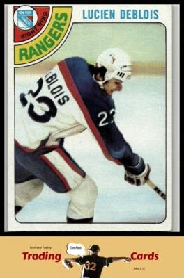 1978-79 Topps #136 Lucien DeBlois New York Rangers RC Hockey Card VG/EX - Image 1 of 2