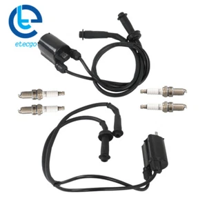Paquete de bobinas de encendido y bujía + tapa para Honda VT1100 Shadow Spirit Aero 1100 - Imagen 1 de 12