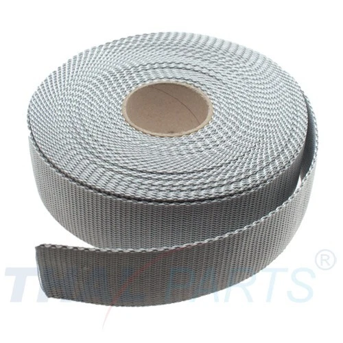 THAL PARTS® 10m Gurtband 40mm Breit - ca. 1,6mm stark - Silbergrau Taschengurt Taschenband