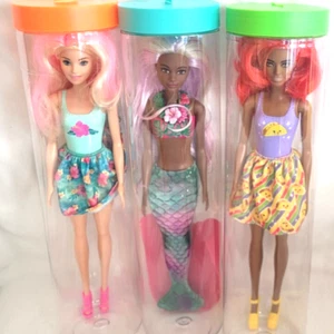 3 Barbie Puppe Color Reveal 2 Perücken Meerjungfrau Taco Hawaiian 2015/19 Mattel 12" groß - Bild 1 von 11