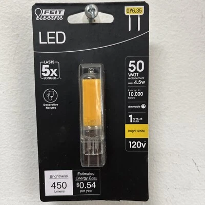 Feit Electric 50-Watt Equivalent T4 Glass GY6.35 Bi-Pin Base Decor LED Light Bul - Image 1 of 3