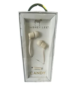 Dabney Lee Stereo Earbuds Headphones with In-Line Mic SEALED NEW - Picture 1 of 5