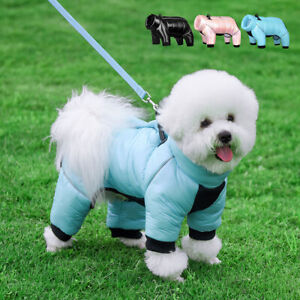 Waterproof Dog Winter Coat Jumpsuit Reflective Warm Pet Puppy Vest Jacket Zipper