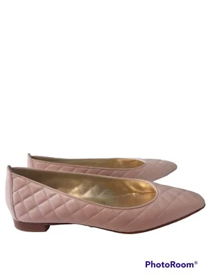 Manolo Blahnik Giungla Talla 39 Todo Cuero Acolchado Punta Ballet Pisos Sin Cordones Foto 1 de 4