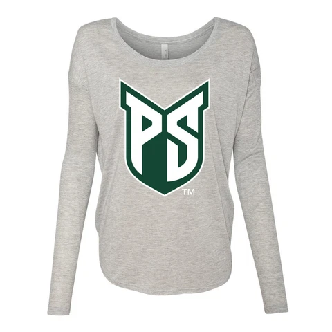Official NCAA Portland State University Women's 2x1 Flowy Long Sleeve Tee Cover