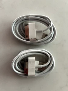 2xUSB Kabel ładujący Ładowarka Przewód danych do iPhone 4, 4S, 3G, 3GS, iPod, iPad 1-3 - Zdjęcie 1 z 1