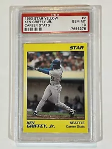 Griffey Jr 1990 Star Yellow, White Back #2, PSA 10 - Picture 1 of 2
