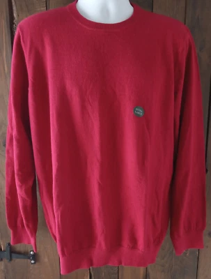 NWT LL Bean Cotton-Cashmere Crew Sweater Men's Reg XL Red Pullover Item 274601 - Image 1 of 4