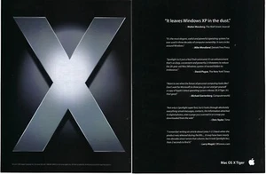 2005 Apple Mac X Tiger Computer Leaves Windows XP Dust Retro Print Ad/Poster - Picture 1 of 1