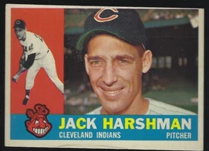 1960 Topps #112 Jack Harshman Cleveland Indians Pitcher Off-Condition BB Card - Bild 1 von 2