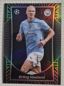 2024-25 Topps Chrome UEFA Club Competitions ERLING HAALAND Shadow Etch SP #10  - Picture 1 of 2