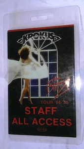 VINTAGE Krokus "The Blitz" Tour 1984-85 ALL ACCESS STAFF Pass - Picture 1 of 2