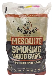 Mr. Bar-B-Q Mesquite Smoking Wood Chips Traditional Spicy Flavor 1.6 LB - Bag - Picture 1 of 3