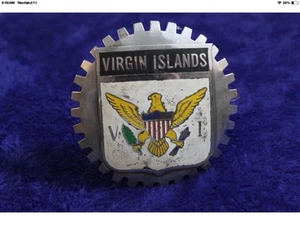 US Virgin Islands Grille Busadge Plate Topper Sign Bumper Chevy Ford Pontiac AMC - Picture 1 of 8