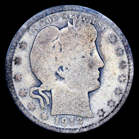 1913-P BARBER QUARTER ✪ AG ABOUT GOOD ✪ 25C SILVER COIN SCARCE I136 ◢TRUSTED◣ Cover