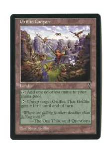Magic The Gathering Griffin Canyon Visions VIS lista reservada tierra rara criatura sin explotar sin jugar - Imagen 1 de 2