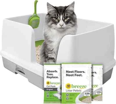 Tidy Cats Breeze Litter Box System Starter Kit With Pellets & Pads, X-Large