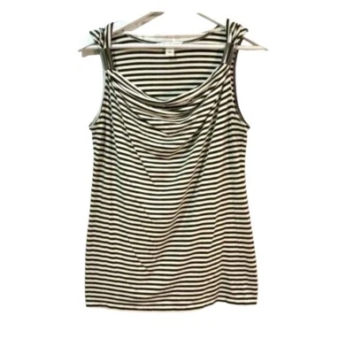 Kenneth Cole Women’s Sleeveless Slouch Neck Blouse w/ Silver Accents Size M - Image 1 of 4