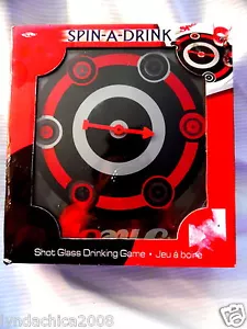Spin a Drink Hit The Spot Drinking Game - 6 Shot Glasses Included NEW IN BOX - Foto 1 di 5