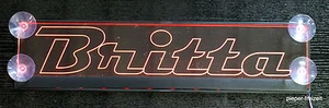 rot LED Leuchtschild > Britta < LKW Auto Kraftfahrer Trucker 24V Namensschild - Bild 1 von 4
