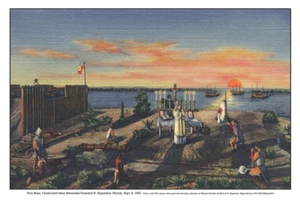 St. Augustine, Florida-The First Mass 12 x 18 - Picture 1 of 4