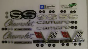 Emblems Kit 43pc w/ fasteners 67 Camaro SS 396 **In Stock** Super Sport - Picture 1 of 6