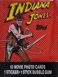 Indiana Jones - Movie Trading Cards (× 1 Pack) Topps 1984 *New & Sealed *Rare - Picture 1 of 10