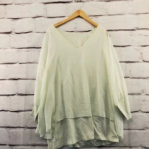 Soft Surroundings Top Womens 1X Tank Lined Light Green New with Defects - Picture 1 of 12