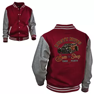 Hot Rod College giacca baseball auto custom auto d'epoca vintage automotiva *1177 - Foto 1 di 2