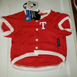 Hunter MLB Texas Rangers Short Sleeve Dog Jersey Size Large NEW w/ Tags - Picture 1 of 11