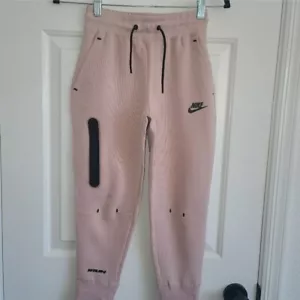 Nike Sportswear Tech Fleece Pants Joggers CZ2595-601 Small Jr Girls Pink  - Picture 1 of 4