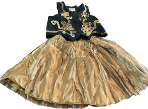 Vintage Monkey Wear 2 pc Girls size 10 Two-Piece Set: Vest w/Lace & Ruffle Skirt - Picture 1 of 13