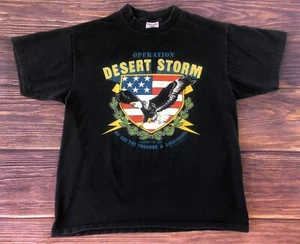 Vintage Operation Desert Storm T Shirt Eagle XL Single Stitch USA Thunder - Picture 1 of 6