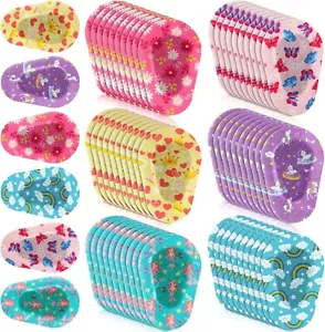 60 Pcs Adhesive Eye Patches for Kids Light Blocking Cute Girls Designs Cotton Ad - Picture 1 of 4