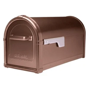 LUXURY Hillsborough Large Post Mount Copper Mailbox –Architectural Mailboxes NEW - Picture 1 of 7