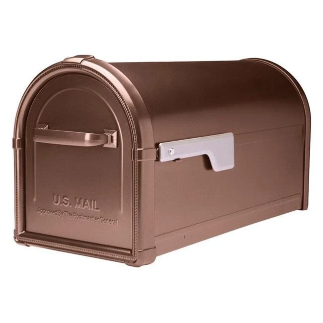 LUXURY Hillsborough Large Post Mount Copper Mailbox –Architectural Mailboxes NEW - Image 1 of 4