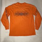 Harley Davidson Shirt Lot Wilmington NC Carolina Coast Orange Men's Size Large