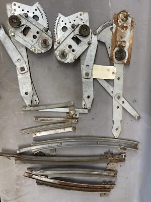 1967 1968 Chevy Impala 4 Door Window Regulators Tracks Buick Electra Olds 88 OEM - Image 1 of 4