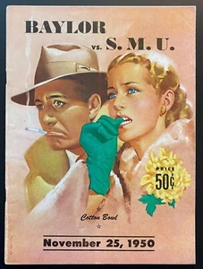 1950 Baylor Bears vs SMU Mustangs Football Program-Kyle Rote Doak Walker - Picture 1 of 1